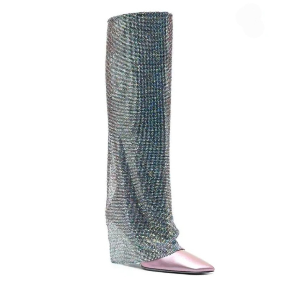 Benedetta Bruzziches Christine Great Gig in the Sky Crystal Embellished Boots 36